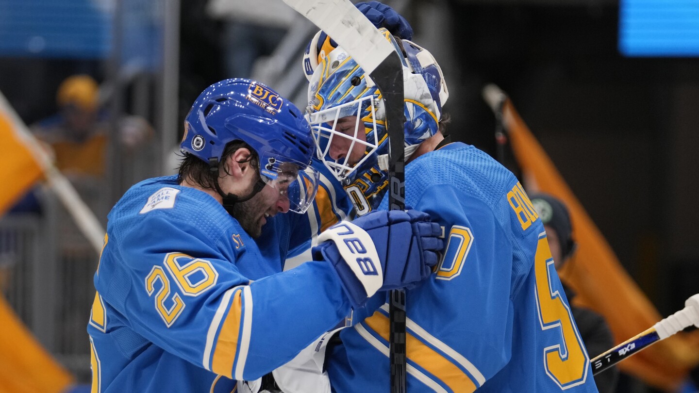 Binnington gets 14th career shutout as Blues beat Capitals 3 0